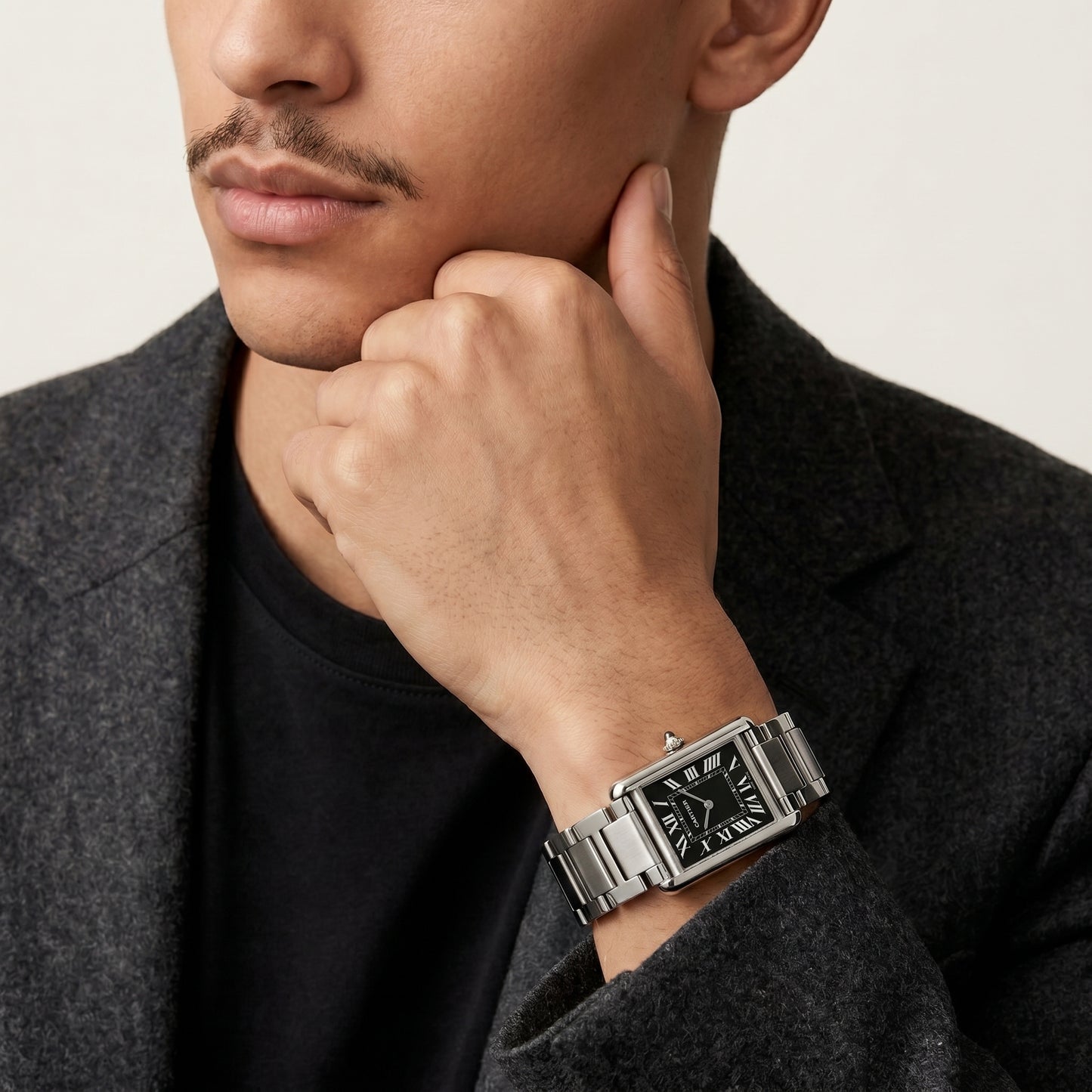 ΛEVUM Classic Tank Watch - Midnight Black